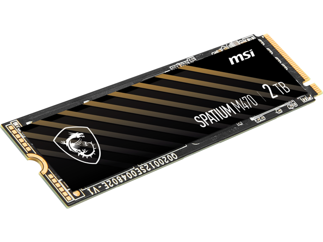 MSI SPATIUM M470 PRO PCIe 4.0 NVMe M.2 2280 2TB PCI-Express 4.0 x4 3D NAND Internal Solid State Drive (SSD) - SM470PN2TB