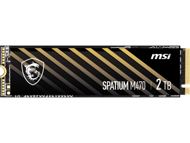MSI SPATIUM M470 PRO PCIe 4.0 NVMe M.2 2280 2TB PCI-Express 4.0 x4 3D NAND Internal Solid State Drive (SSD) - SM470PN2TB