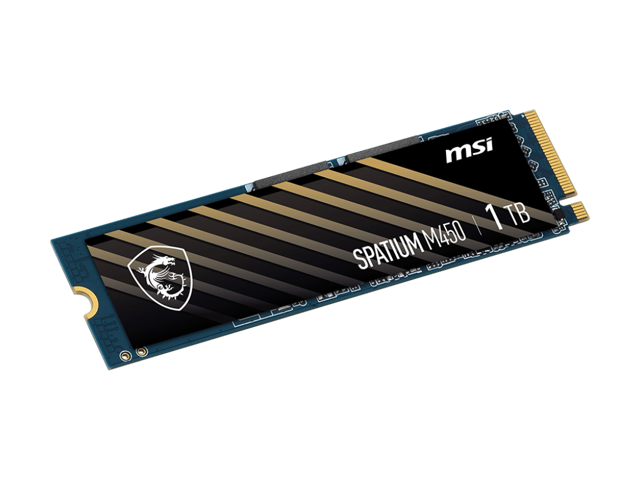 MSI SPATIUM Series M450 M.2 2280 1TB PCI-Express 4.0 x4 Internal Solid State Drive (SSD) SM450N1TBV1