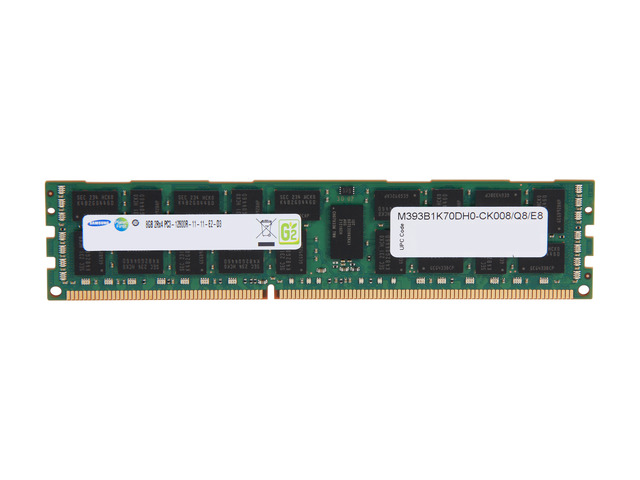 SAMSUNG 8GB ECC Registered DDR3 1600 Server Memory Model M393B1K70DH0-CK008/Q8/E8