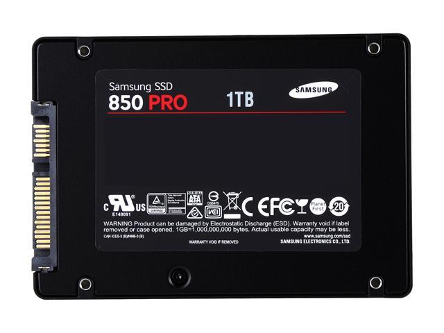 SAMSUNG 850 PRO 2.5' 1TB SATA III 3D NAND Internal Solid State Drive (SSD) MZ-7KE1T0BW