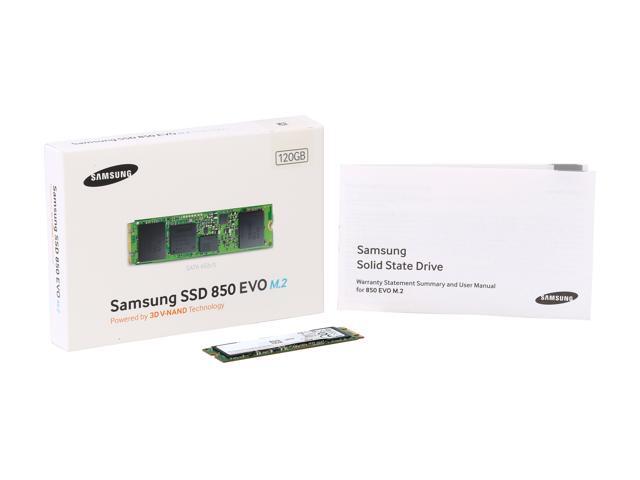 SAMSUNG 850 EVO M.2 2280 120GB SATA III 3D NAND Internal SSD Single Unit Version MZ-N5E120BW