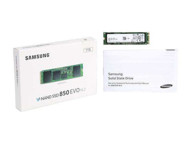 SAMSUNG 850 EVO M.2 2280 1TB SATA III 3D NAND Internal Solid State Drive (SSD) MZ-N5E1T0BW