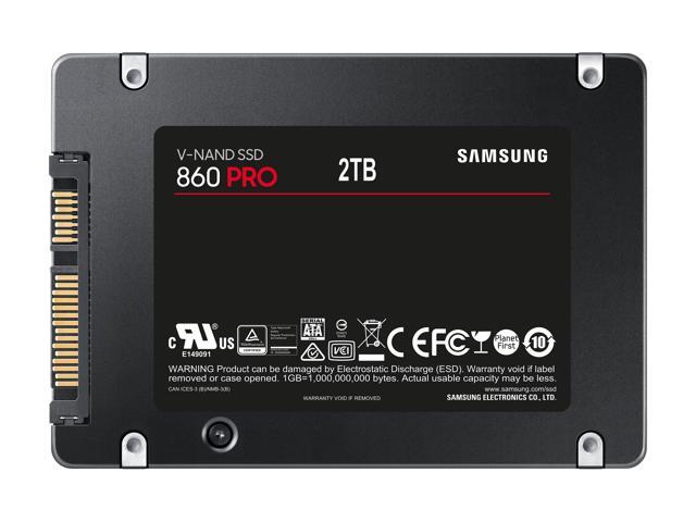 SAMSUNG 860 Pro Series 2.5' 2TB SATA III V-NAND 2-bit MLC Internal Solid State Drive (SSD) MZ-76P2T0BW