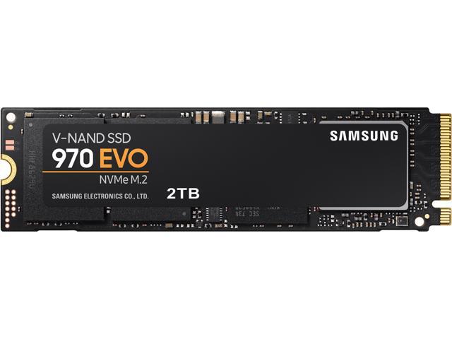 SAMSUNG 970 EVO M.2 2280 2TB PCIe Gen3. X4, NVMe 1.3 64L V-NAND 3-bit MLC Internal Solid State Drive (SSD) MZ-V7E2T0BW