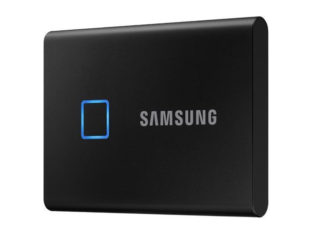 SAMSUNG T7 Touch Portable SSD 2TB - Up to 1050 MB/s - USB 3.2 Gen 2 External Solid State Drive, Black (MU-PC2T0K/WW)