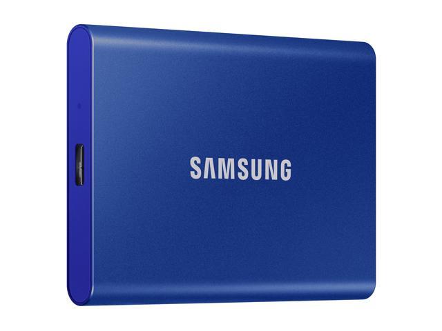 Samsung - T7 2TB External USB 3.2 Gen 2 Portable SSD with Hardware Encryption - Indigo Blue - image 3