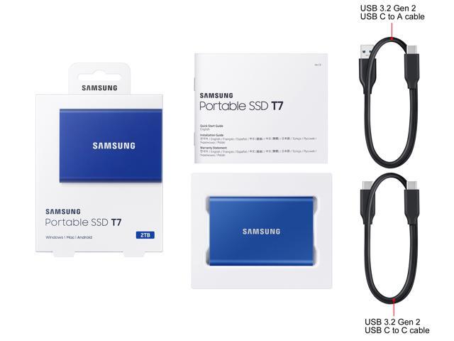 Samsung - T7 2TB External USB 3.2 Gen 2 Portable SSD with Hardware Encryption - Indigo Blue - image 7
