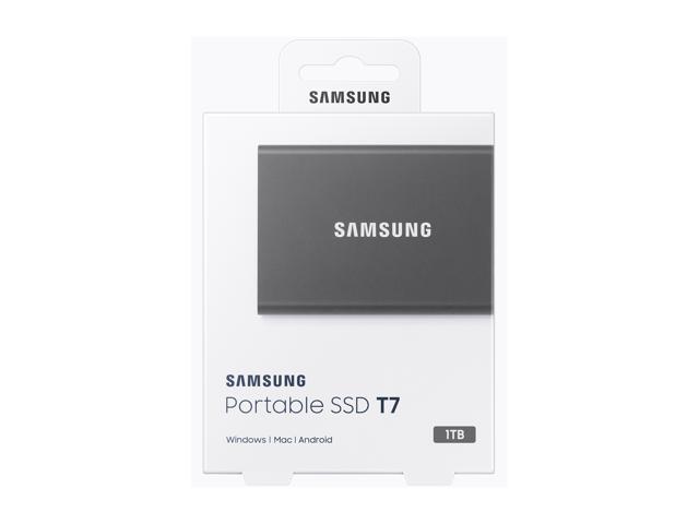Samsung - T7 1TB External USB 3.2 Gen 2 Portable SSD with Hardware Encryption - Titan Gray - image 7