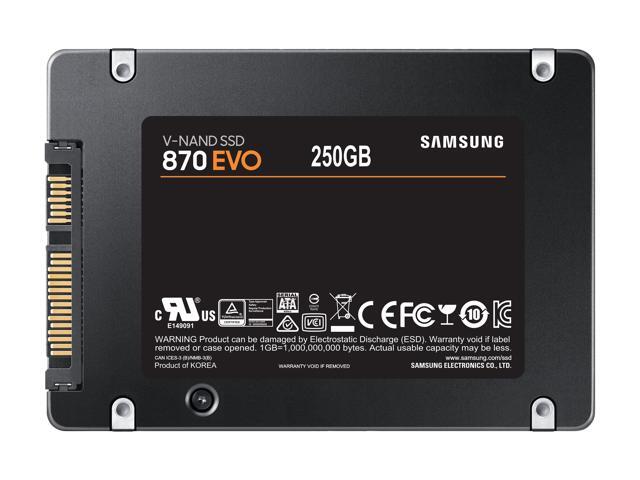 SAMSUNG 870 EVO SATA SSD 250GB 2.5" Internal Solid State Drive, Upgrade Desktop PC or Laptop Memory and Storage for IT Pros, Creators, Everyday...