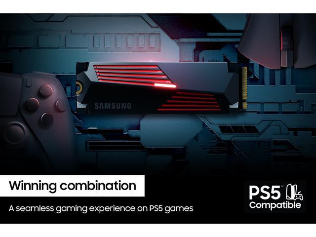 SAMSUNG 990 PRO w/ Heatsink Gaming Package M.2 2280 1TB PCI-Express Gen 4.0 x4, NVMe 2.0 V7 V-NAND 3bit MLC Internal Solid State Drive (SSD)...