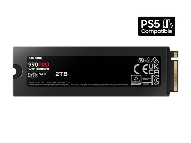 SAMSUNG 990 PRO w/ Heatsink Gaming Package M.2 2280 2TB PCI-Express Gen 4.0 x4, NVMe 2.0 V7 V-NAND 3bit MLC Internal Solid State Drive (SSD)...