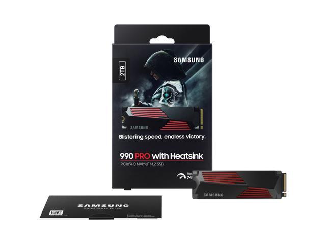 SAMSUNG 990 PRO w/ Heatsink Gaming Package M.2 2280 2TB PCI-Express Gen 4.0 x4, NVMe 2.0 V7 V-NAND 3bit MLC Internal Solid State Drive (SSD)...