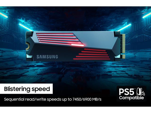 SAMSUNG 990 PRO w/ Heatsink Gaming Package M.2 2280 2TB PCI-Express Gen 4.0 x4, NVMe 2.0 V7 V-NAND 3bit MLC Internal Solid State Drive (SSD)...