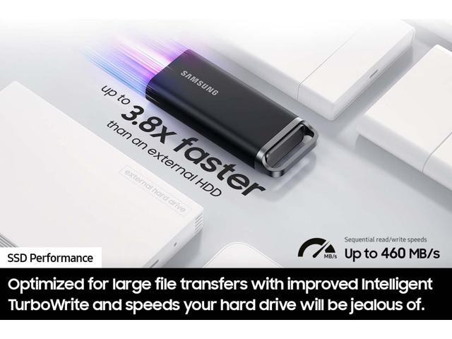 Samsung - T5 EVO Portable SSD 8TB, Up to 460MB/s , USB 3.2 Gen 1, Ideal use for Gamers & Creators - Black - image 10