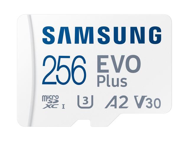 SAMSUNG EVO Plus w/SD Adaptor 256GB Micro SDXC, Up-to 130MB/s, Expanded Storage for Gaming Devices, Android Tablets and Smart Phones, Memory Card,.