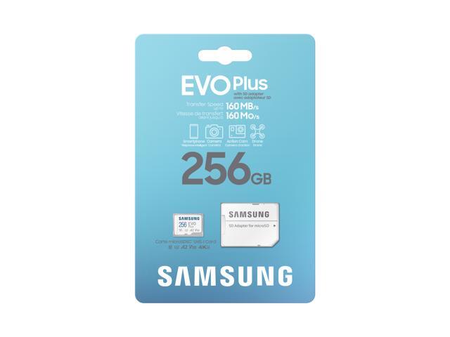 SAMSUNG EVO Plus 256GB microSDXC Flash Card w/ Adapter Model MB-MC256SA/CA
