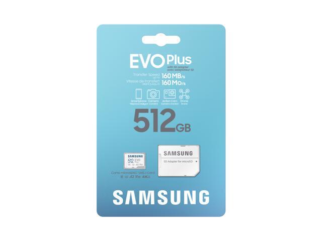 SAMSUNG EVO Plus 512GB microSDXC Flash Card w/ Adapter Model MB-MC512SA/CA