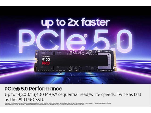 Samsung - – 9100 PRO 1TB with Heatsink Internal SSD PCIe Gen 5x4 NVMe, Speeds Up to 14700 MB/s - image 6