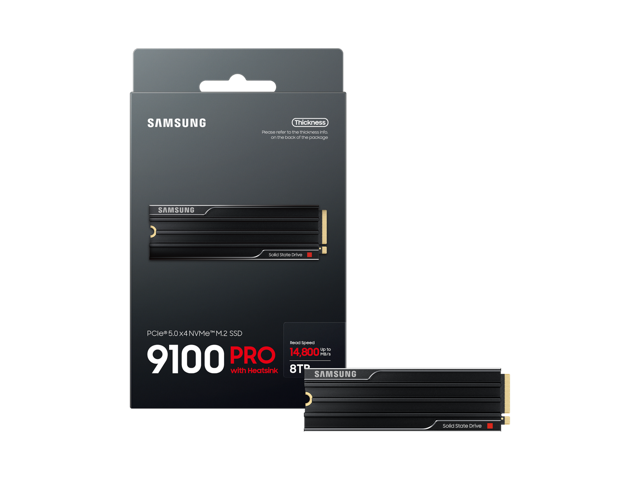 Samsung - SSD 9100 PRO with Heatsink 8TB Internal SSD, PCIe 5.0x4 M.2 - image 5