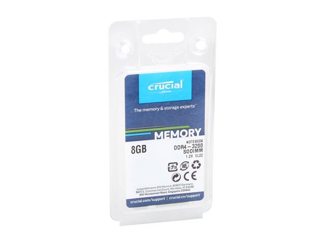 Crucial 8GB 260-Pin DDR4 SO-DIMM DDR4 3200 (PC4 25600) Laptop Memory Model CT8G4SFRA32A
