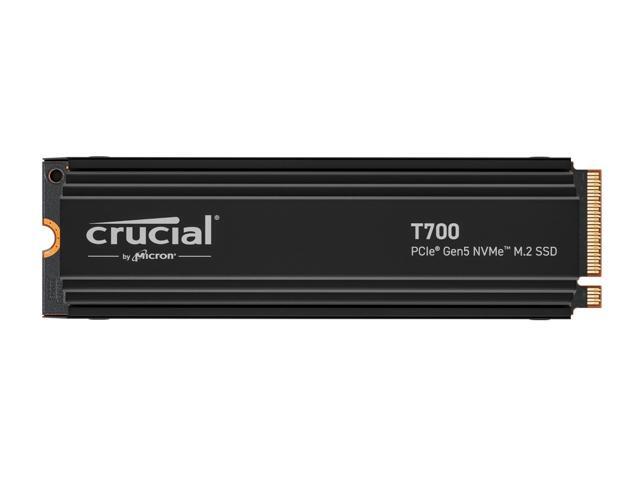 Crucial T700 GEN5 NVME SSD M.2 2280 W/ Heatsink 2TB PCI-Express 5.0 x4 TLC NAND² Internal Solid State Drive (SSD) CT2000T700SSD5