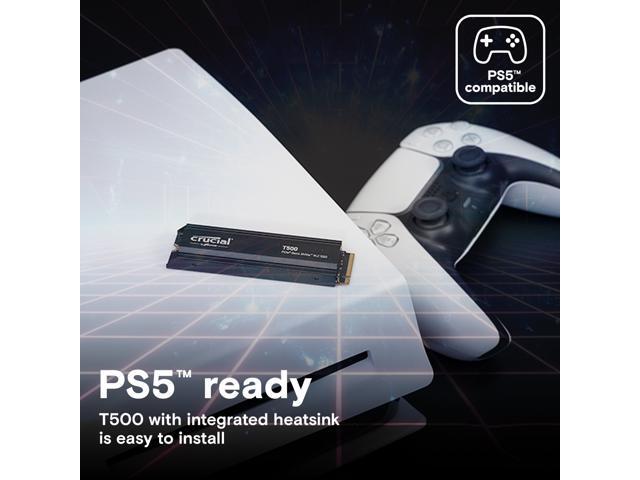 Crucial - T500 2TB Internal SSD PCIe Gen 4x4 NVMe M.2 with Heatsink for PS5 - image 5