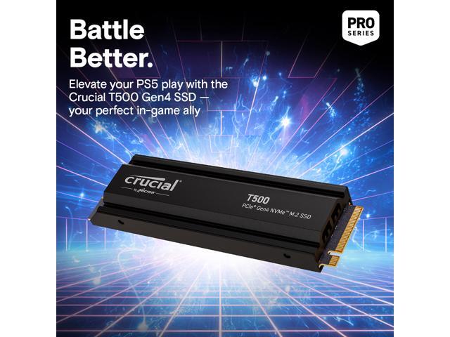 Crucial - T500 2TB Internal SSD PCIe Gen 4x4 NVMe M.2 with Heatsink for PS5 - image 8