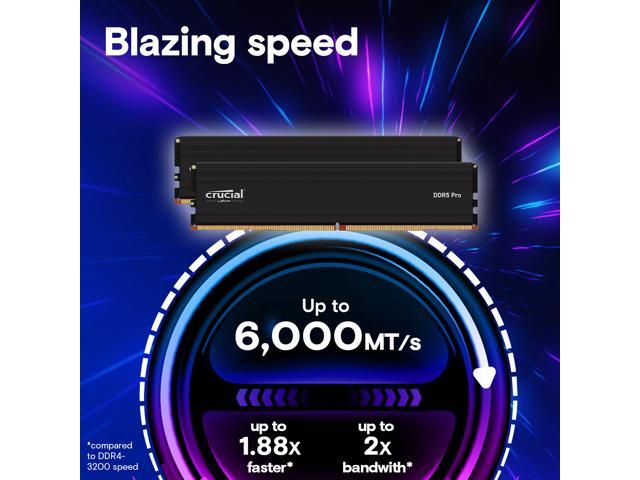 Crucial Pro 32GB (2 x 16GB) DDR5 6000 (PC5 48000) Desktop Memory Model CP2K16G60C48U5