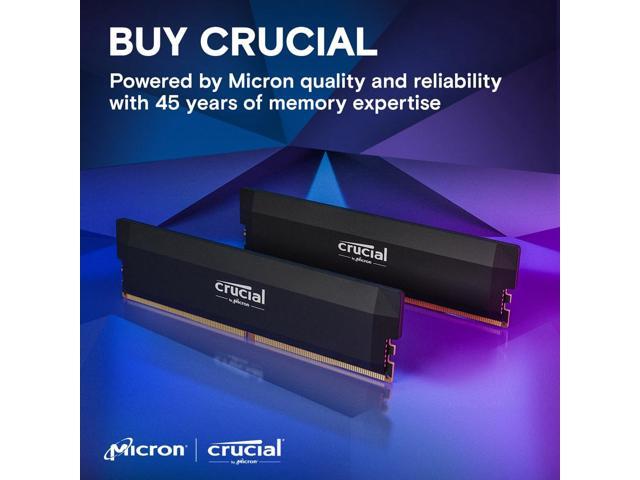 Crucial - Pro Overclocking 32GB (2x16GB) DDR5 6000MHz C36 UDIMM Desktop Memory - Black - image 8