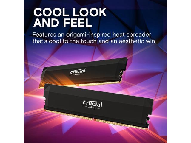 Crucial - Pro Overclocking 32GB (2x16GB) DDR5 6000MHz C36 UDIMM Desktop Memory - Black - image 7