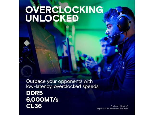 Crucial - Pro Overclocking 32GB (2x16GB) DDR5 6000MHz C36 UDIMM Desktop Memory - Black - image 4