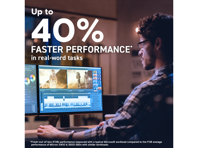 Crucial T705 4TB PCIe Gen5 NVMe M.2 SSD - Up to 14,100 MB/s - Game Ready - Internal Solid State Drive (PC) - +1mo Adobe CC - CT4000T705SSD3