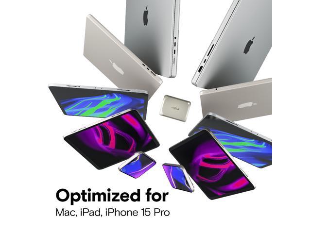 Crucial - X9 Pro for Mac 2TB External USB-C SSD - Starlight - image 3