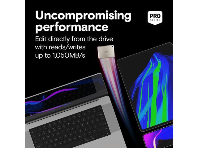 Crucial - X9 Pro for Mac 2TB External USB-C SSD - Starlight - image 7