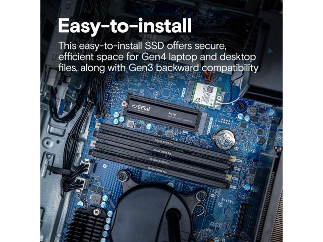 Crucial - P310 4TB Internal SSD PCIe Gen 4 x4 NVMe M.2 with Heatsink for PS5 - image 6