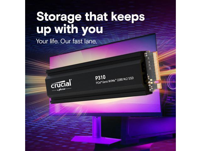 Crucial - P310 4TB Internal SSD PCIe Gen 4 x4 NVMe M.2 with Heatsink for PS5 - image 7