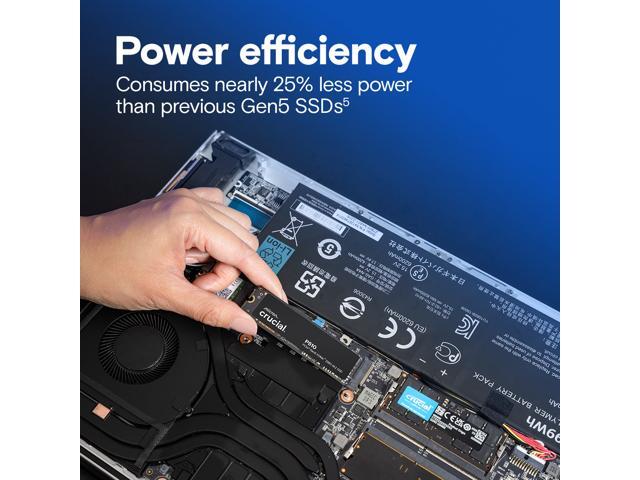 Crucial - P510 1TB Internal SSD PCIe Gen 5 x4 NVMe M.2 for Laptop and Desktop - image 6