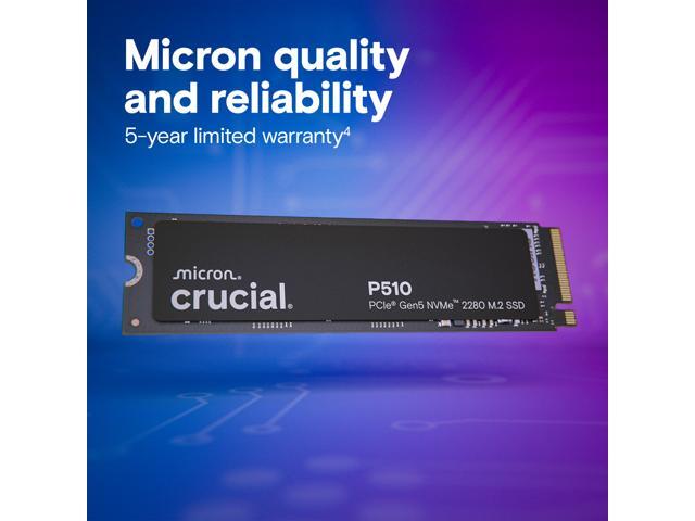 Crucial - P510 1TB Internal SSD PCIe Gen 5 x4 NVMe M.2 for Laptop and Desktop - image 7