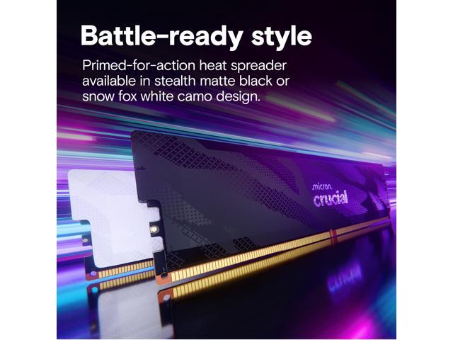 Crucial - Pro Overclocking 32GB (2x16GB) DDR5 6400MHz C32 UDIMM Desktop Memory - Black - image 6