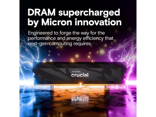 Crucial - Pro Overclocking 32GB (2x16GB) DDR5 6400MHz C32 UDIMM Desktop Memory - Black - image 7