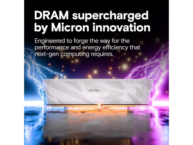 Crucial - Pro Overclocking 32GB (2x16GB) DDR5 6400MHz C32 UDIMM Desktop Memory - White - image 7