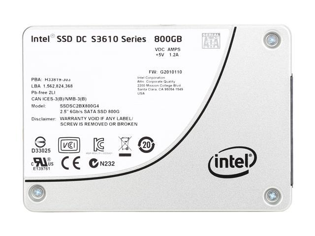 Intel DC S3610 SSDSC2BX800G401 2.5' 800GB SATA III MLC Business Solid State Drive