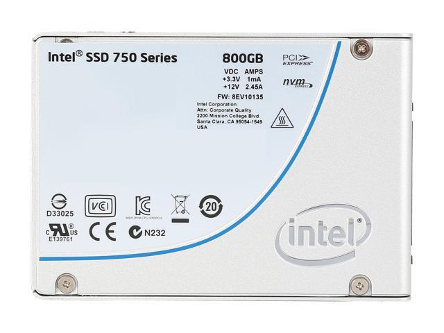 Intel 750 Series 2.5' 800GB PCI-Express 3.0 x4 MLC Internal Solid State Drive (SSD) SSDPE2MW800G4X1