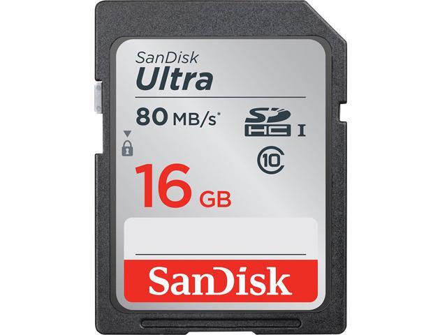 SanDisk 16GB Ultra SDHC UHS-I/Class 10 Memory Card, Speed Up to 80MB/s (SDSDUNC-016G-GN6IN)