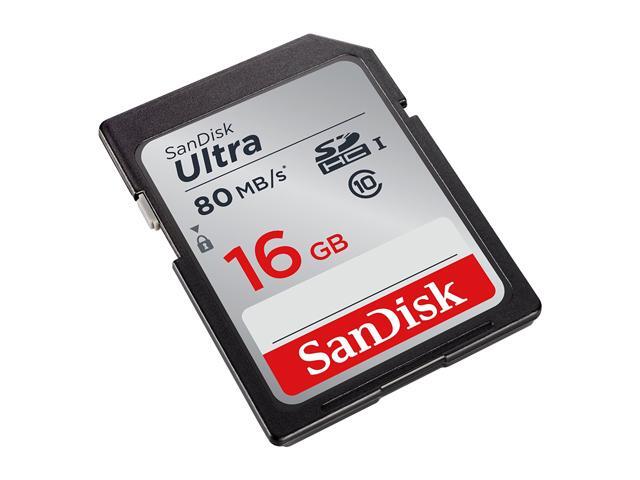 SanDisk 16GB Ultra SDHC UHS-I/Class 10 Memory Card, Speed Up to 80MB/s (SDSDUNC-016G-GN6IN)