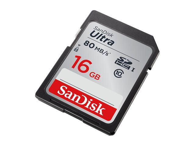 SanDisk 16GB Ultra SDHC UHS-I/Class 10 Memory Card, Speed Up to 80MB/s (SDSDUNC-016G-GN6IN)