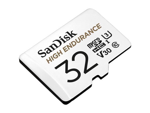 SanDisk 32GB High Endurance microSDHC C10, U3, V30, 4k UHD Memory Card with Adapter (SDSQQNR-032G-GN6IA)