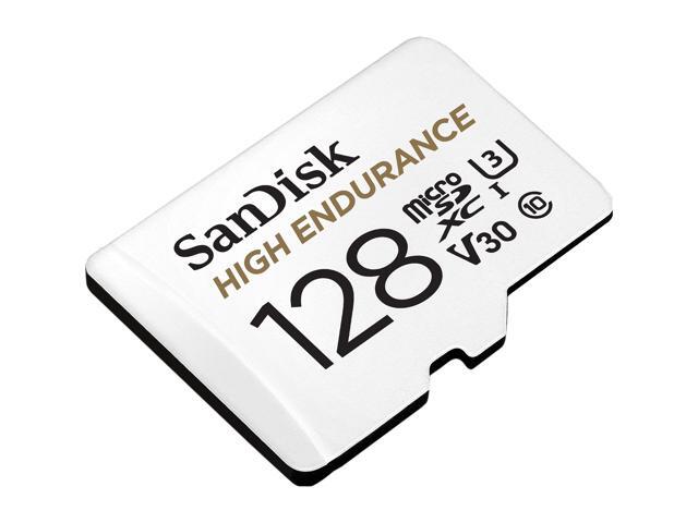 SanDisk 128GB High Endurance microSDXC C10, U3, V30, 4k UHD Memory Card with Adapter (SDSQQNR-128G-GN6IA)