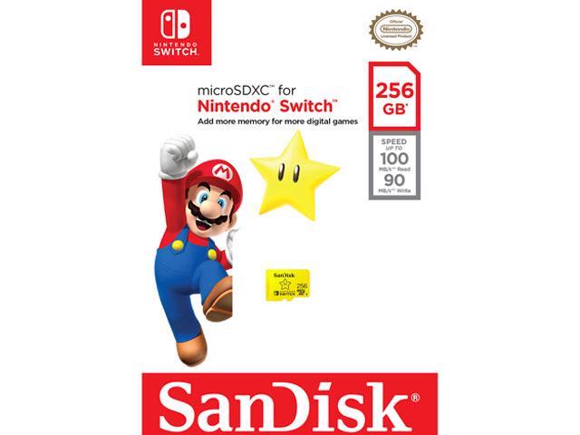 SanDisk 256GB microSDXC UHS-I for Nintendo Switch, Speed Up to 100MB/s (SDSQXAO-256G-GNCZN)